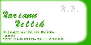 mariann mellik business card